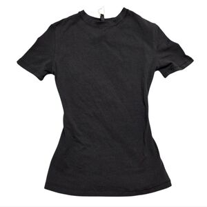 Skims Cotton Jersey T Shirt Top Shirt Soot Black XXSmall Shirt NWT